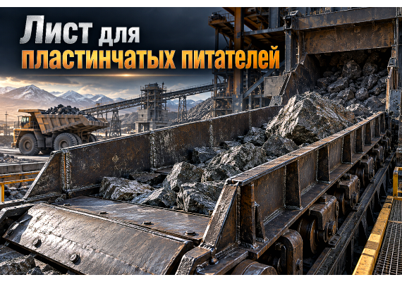 Лист горячекатаный для пластинчатых питателей (ПП) и приемных лотков руды: выбор стали 09Г2С и 65Г, расчет толщин и раскрой в Казахстане