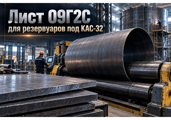 Лист горячекатаный для резервуаров хранения жидких удобрений (КАС-32, ЖКУ): выбор стали 09Г2С, расчет толщины и вальцовка