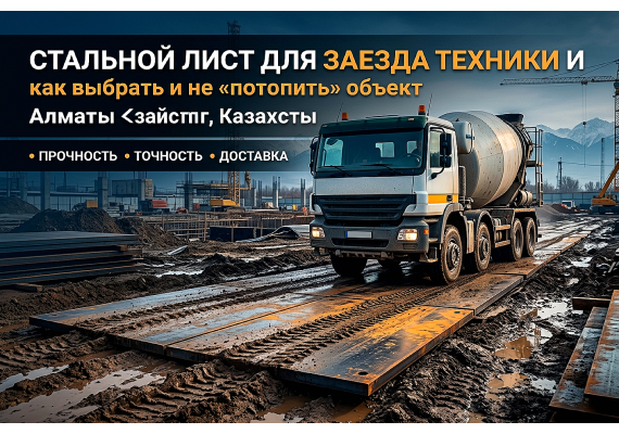 Стальной лист для заезда техники и временных дорог: как выбрать и не «потопить» объект
