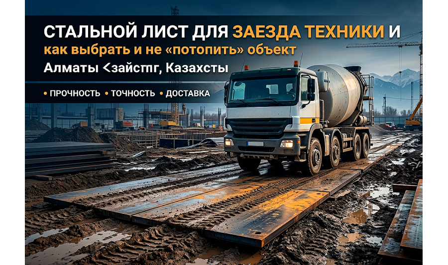 Стальной лист для временных дорог и заезда тяжелой техники