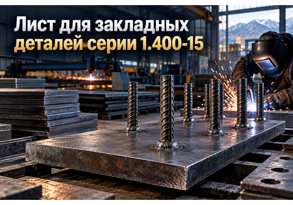 Лист горячекатаный для закладных деталей серии 1.400-15: расчет толщины пластин, выбор стали и сварка анкеров