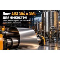 Лист нержавеющий AISI 304 и AISI 316L для емкостей виноделия, пивоварения и переработки молока: расчет толщины, сварка TIG и санитарная обработка