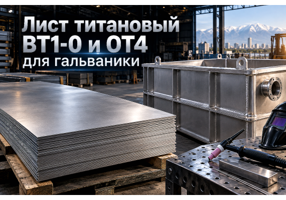 Лист титановый ВТ1-0 и ОТ4: расчет толщины для гальванических ванн, анодных корзин и сварка в аргоне