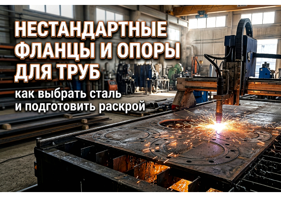 Нестандартные фланцы и опоры для труб из горячекатаного листа: как выбрать сталь и подготовить раскрой