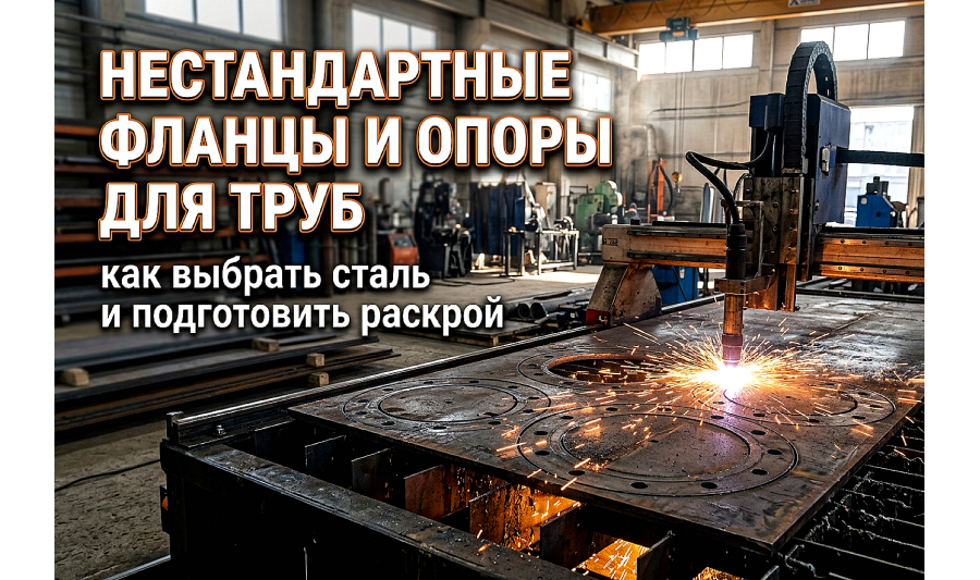 Нестандартные фланцы и опоры из горячекатаного листа: выбор металла и изготовление