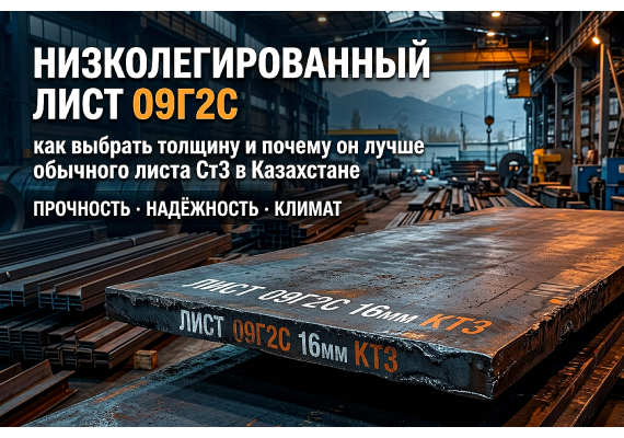 Низколегированный лист 09Г2С: как выбрать толщину и почему он лучше обычного листа Ст3 в Казахстане