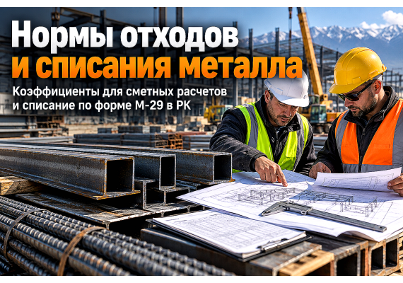 Нормы трудноустранимых потерь и списания металлопроката: коэффициенты отходов для смет и актов в Казахстане