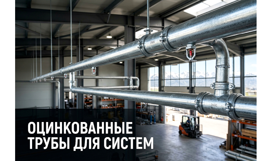 Оцинкованные трубы для систем пожаротушения: как выбрать и смонтировать