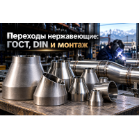 Переходы нержавеющие приварные: выбор по ГОСТ 17378 и DIN 11852, расчет толщины стенки и монтаж в Казахстане