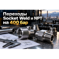 Переходы нержавеющие высокого давления Socket Weld и резьбовые: выбор стали AISI 316L, расчет давления до 400 бар и монтаж