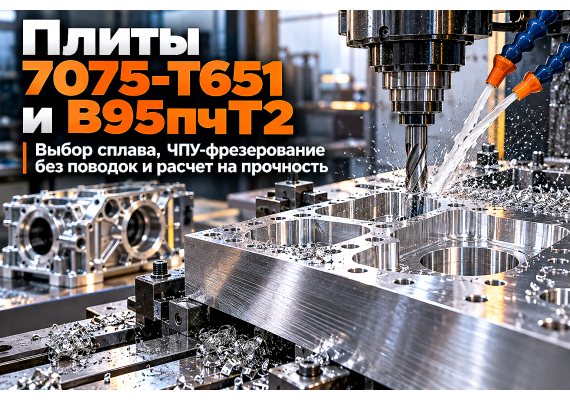 Алюминиевая плита 7075-T651 и В95пчТ2: выбор сплава, фрезерование на ЧПУ без коробления и расчет на прочность