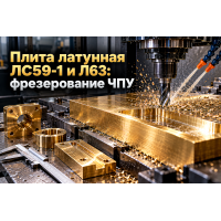 Плита латунная ЛС59-1 и Л63: выбор толщины 12–50 мм, скоростное фрезерование на ЧПУ и применение в Алматы