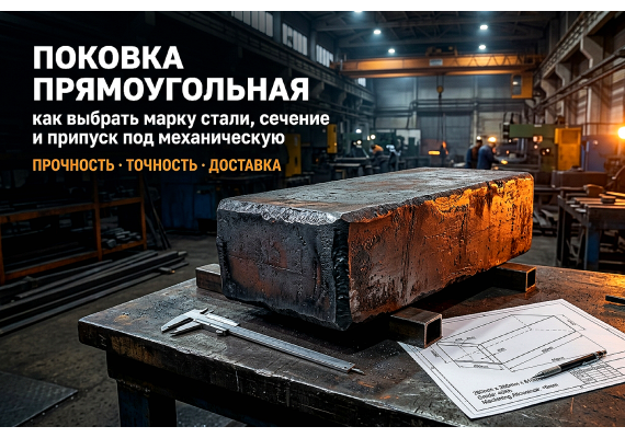 Поковка прямоугольная: как выбрать марку стали, сечение и припуск под механическую обработку