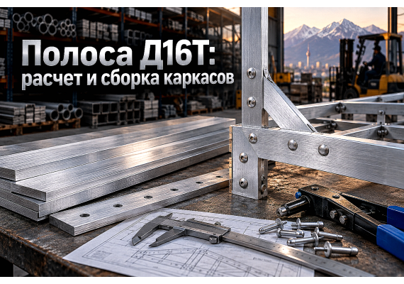 Полоса дюралюминиевая Д16Т: силовой расчет, сверление, клепка и сборка облегченных каркасов в Алматы