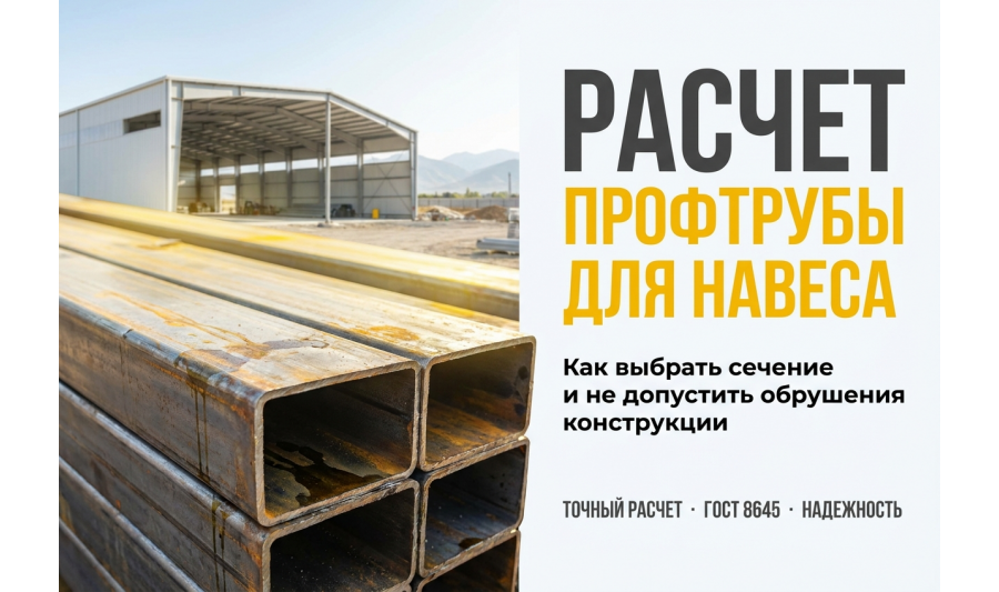Прямоугольная профильная труба: как рассчитать нагрузку для навеса