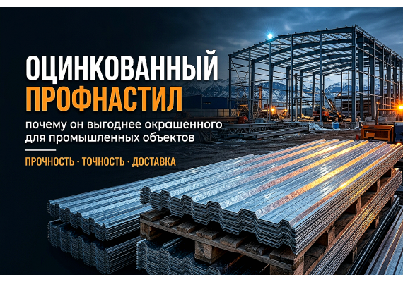 Оцинкованный профнастил: почему он выгоднее окрашенного для промышленных объектов