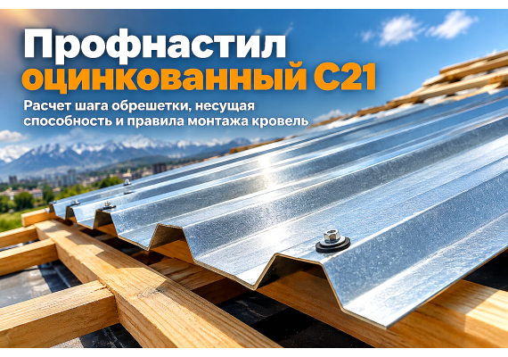 Профнастил оцинкованный С21: технические характеристики, расчет шага обрешетки и правила монтажа