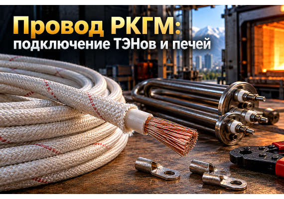 Провод термостойкий РКГМ: выбор сечения, кремнийорганическая изоляция до +180 °C, подключение ТЭНов и электропечей в Алматы