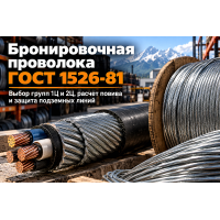 Проволока стальная оцинкованная для бронирования кабелей ГОСТ 1526-81: выбор групп 1Ц/2Ц, расчет повива и защита подземных линий в Казахстане