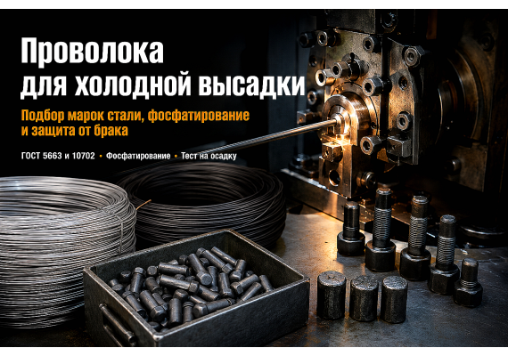 Проволока для холодной высадки: выбор марок стали, фосфатирование и защита от брака при штамповке крепежа