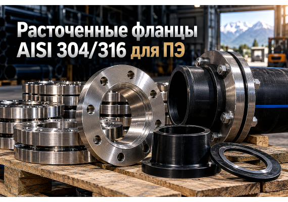 Расточенные нержавеющие фланцы для ПЭ труб: выбор стали AISI 304/316, размеры расточки под бурт и монтаж в Казахстане