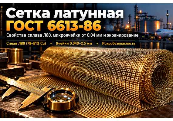 Сетка латунная полутомпаковая ГОСТ 6613-86: выбор микроячеек, сплав Л80, фильтрация и экранирование