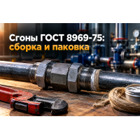 Сгоны стальные в сборе (ГОСТ 8969-75) и муфты ГОСТ 8966-75: выбор, уплотнение льном и монтаж на трубах ВГП