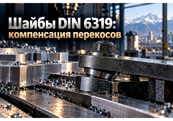 Шайбы сферические и конические DIN 6319 (формы C, D, G): компенсация перекосов, расчет зажима оснастки и монтаж в Алматы