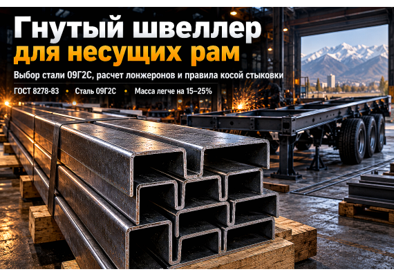 Гнутый швеллер для рам прицепов, полуприцепов и спецтехники: выбор типоразмера, расчет нагрузок и сварка