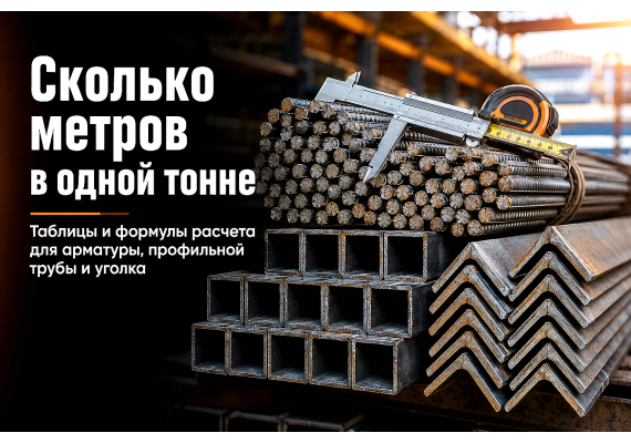 Сколько метров в одной тонне: как быстро рассчитать длину арматуры, профильной трубы и уголка