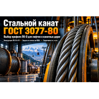 Стальной канат ГОСТ 3077-80: выбор троса ЛК-О для лифтов, подъемников и канатных дорог в Казахстане