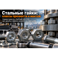 Стальные гайки: выбор классов прочности (6, 8, 10, 12), подбор шага резьбы к болтам и правила затяжки в Алматы Стальные гайки: выбор классов прочности (6, 8, 10, 12), подбор шага резьбы к болтам и правила затяжки в Алматы