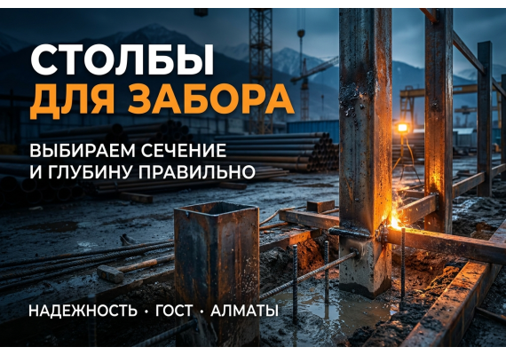 Столбы для забора из профтрубы: какой размер выбрать и как заглубить
