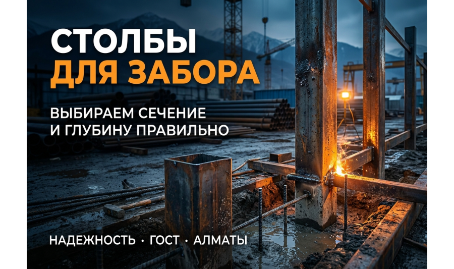Столбы для забора из профильной трубы: размеры и глубина установки