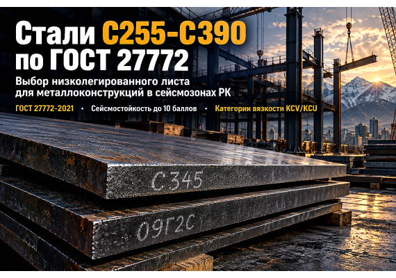 Стали С255, С345, С355, С390 по ГОСТ 27772-2021: как выбрать низколегированный лист для металлоконструкций в сейсмозонах Казахстана