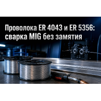 Сварочная алюминиевая проволока ER 4043 и ER 5356: как выбрать сплав, настроить полуавтомат и избежать замятия