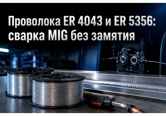 Сварочная алюминиевая проволока ER 4043 и ER 5356: как выбрать сплав, настроить полуавтомат и избежать замятия