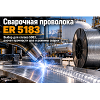 Сварочная алюминиевая проволока ER 5183 (AlMg4.5Mn0.7): выбор для сварки сплава 5083, расчет прочности шва и режимы сварки