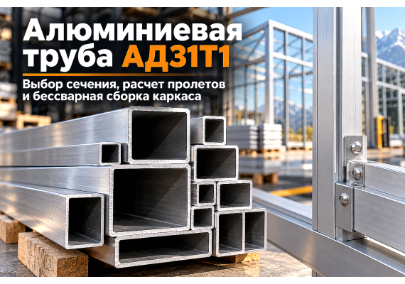 Труба профильная алюминиевая (бокс) АД31Т1: выбор сечения, расчет нагрузок и монтаж каркасов
