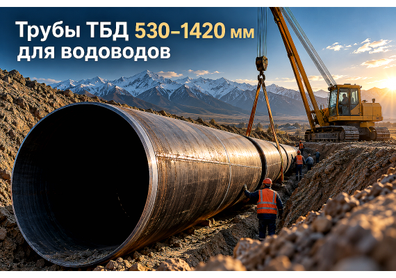Трубы стальные электросварные большого диаметра (ТБД 530–1420 мм): ГОСТ 10706-76, ГОСТ 20295-85, расчет стенки и монтаж магистральных водоводов в Казахстане