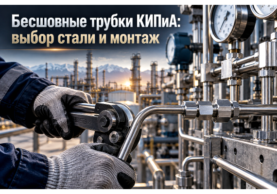 Трубы нержавеющие бесшовные для импульсных линий КИПиА и гидравлики: выбор стали AISI 316L, расчет давления и монтаж в Казахстане