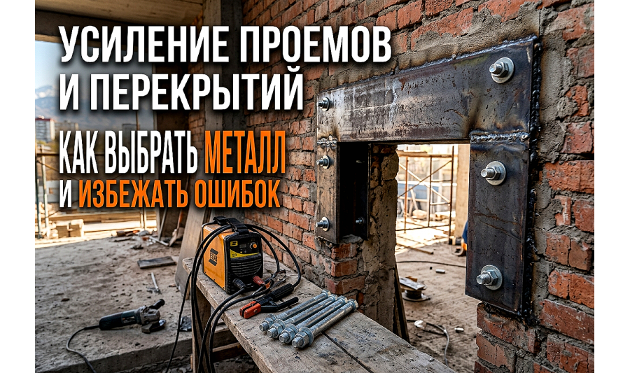 Усиление проемов и перекрытий горячекатаным листом: выбор и монтаж