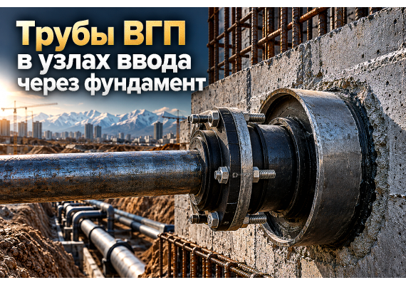 Водогазопроводные трубы ГОСТ 3262-75 для узлов ввода и прохода через фундаменты: расчет гильз, сальников и сейсмокомпенсация в Алматы