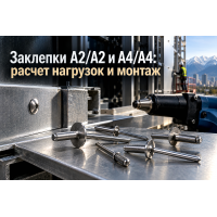 Заклепки вытяжные нержавеющие А2/А2 и А4/А4: расчет нагрузок, выбор бортика и монтаж в Казахстане
