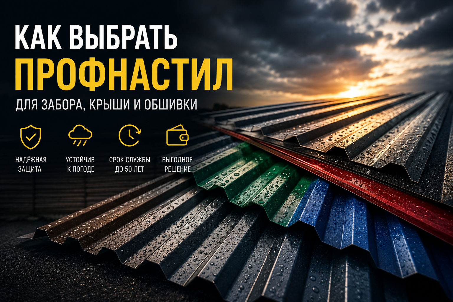 Как выбрать профнастил для забора, крыши и обшивки