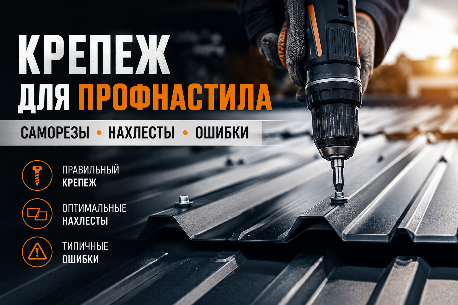 Крепеж для профнастила: как не испортить забор, кровлю или навес
