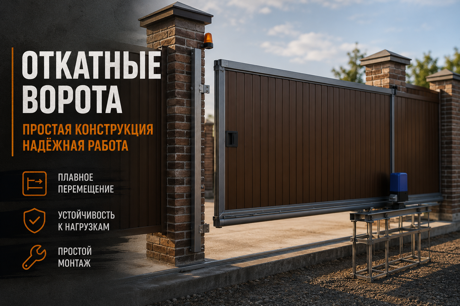 Откатные ворота из металла: как выбрать трубу, направляющую и каркас