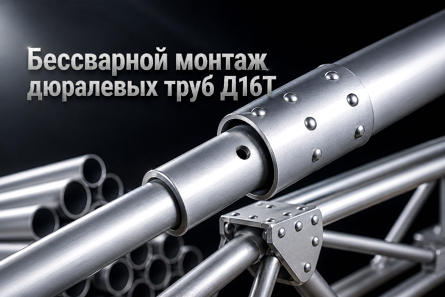 Бессварной монтаж каркасов из дюралюминиевых труб Д16Т: телескопические соединения, заклепки и расчет узлов