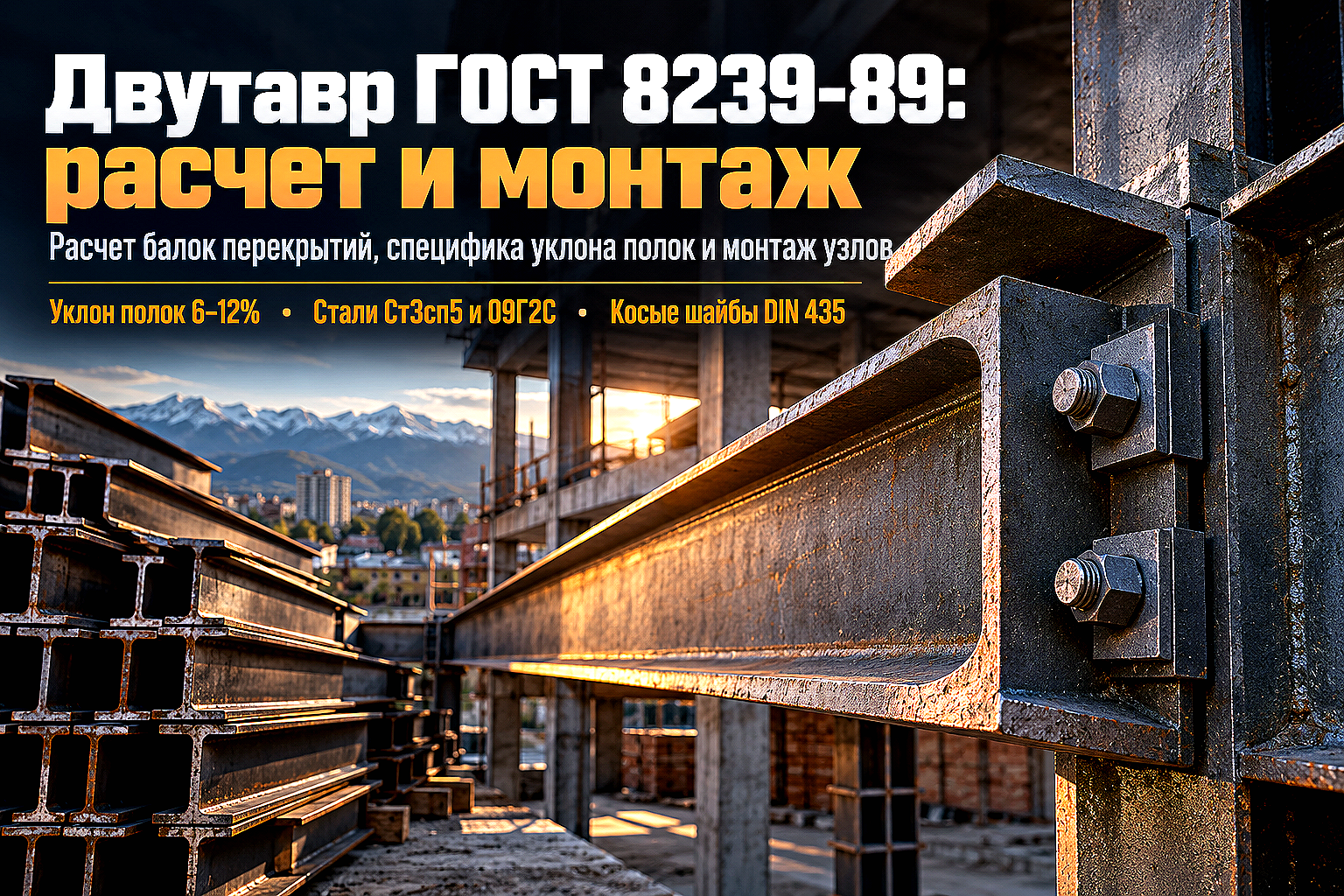 Двутавр стальной горячекатаный ГОСТ 8239-89: расчет балок перекрытий, выбор стали и специфика монтажа