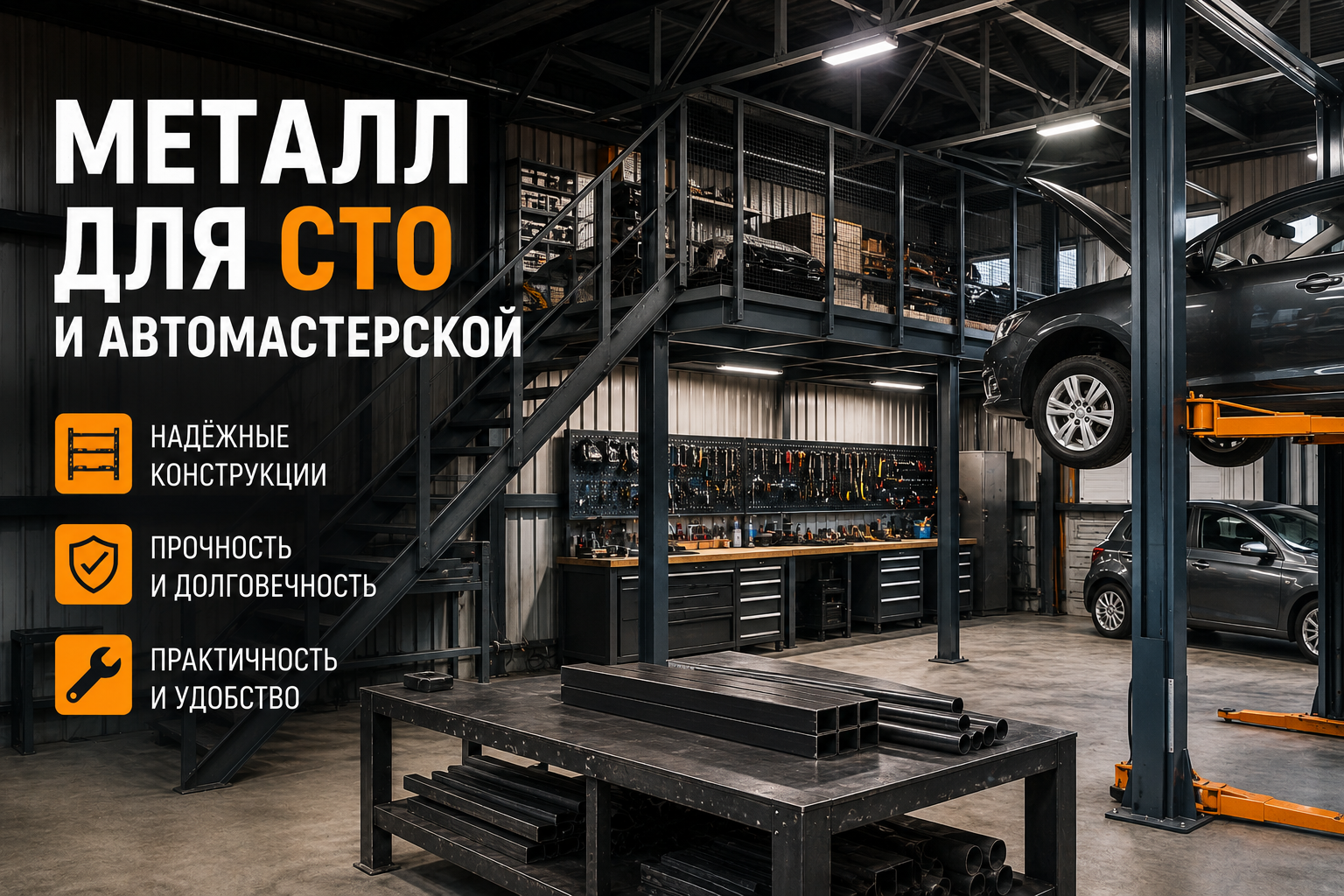 Металл для СТО и автомастерской: что предусмотреть заранее